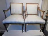 PAIR FRENCH ARMCHAIRSPair of c
