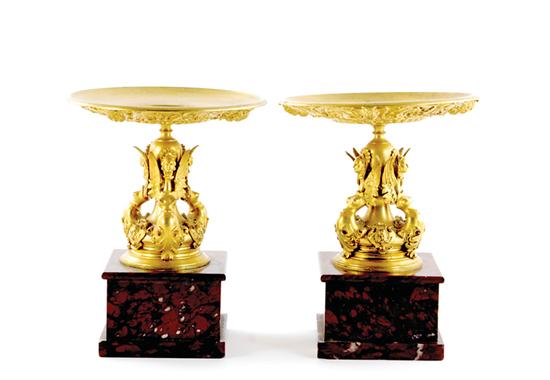 Pair French bronze-dore and