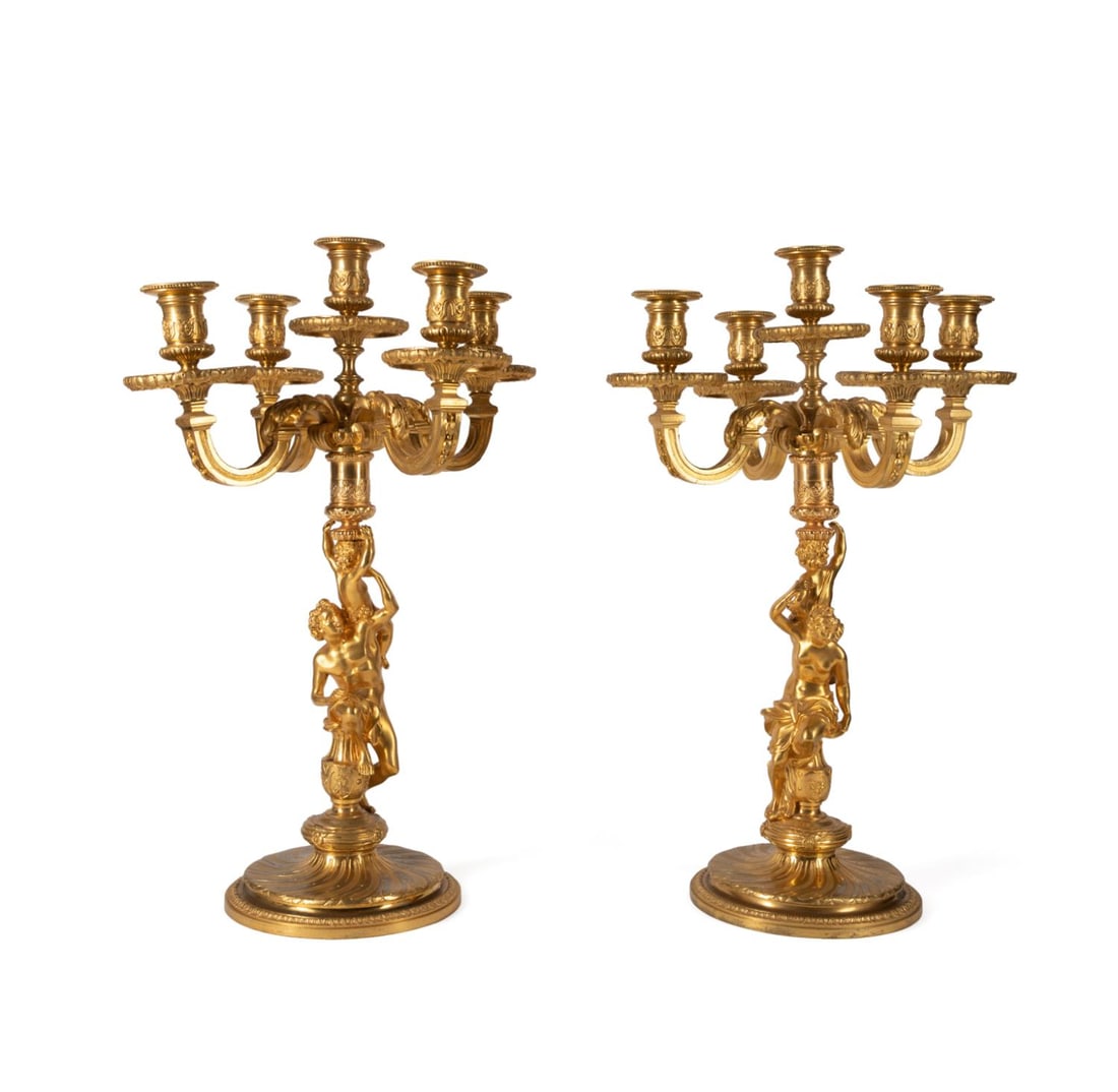 PAIR FRENCH BRONZE FIGURAL