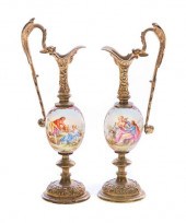 PAIR FRENCH BRONZE PORCELAIN E
