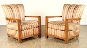 PAIR FRENCH CERUSED OAK OPEN A