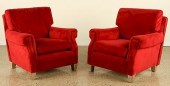 PAIR FRENCH CLUB CHAIRS JEAN M