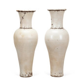 PAIR FRENCH DISTRESSED FLOOR V