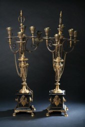 PAIR FRENCH EMPIRE-STYLE BRONZ