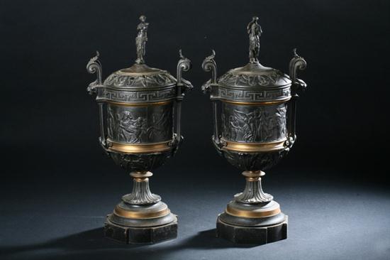 PAIR FRENCH EMPIRE-STYLE BRONZE