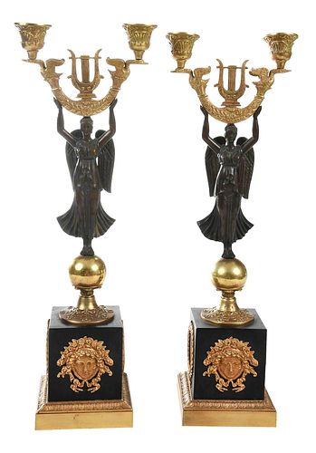 PAIR FRENCH EMPIRE STYLE GILT