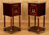 PAIR FRENCH EMPIRE STYLE MARBL
