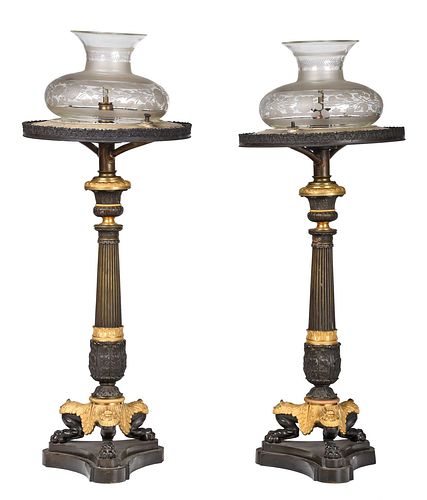 PAIR FRENCH EMPIRE STYLE SINUMBRA