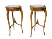 PAIR, FRENCH GILT BRONZE & MAR