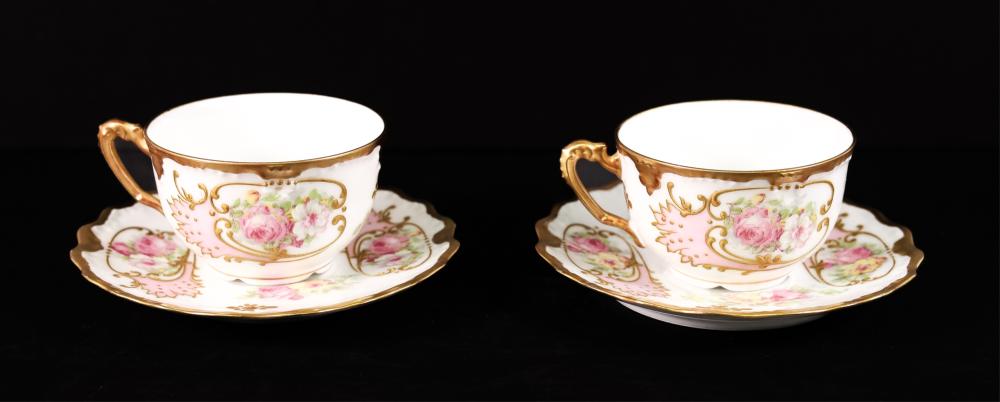 PAIR, FRENCH LIMOGES PORCELAIN