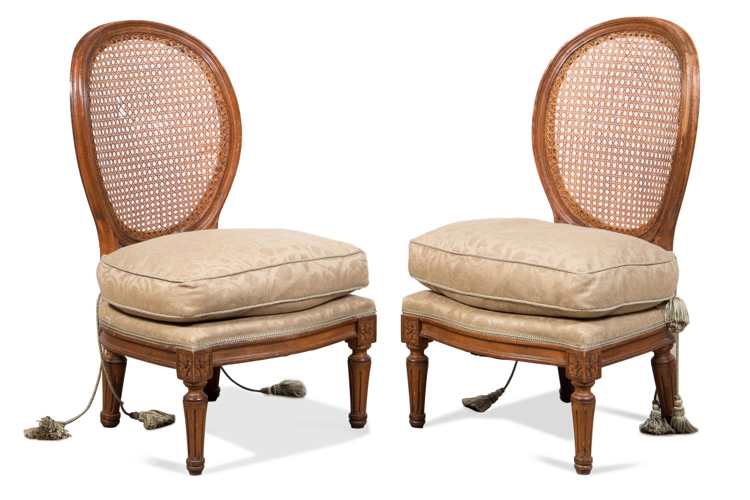 PAIR FRENCH LOUIS XVI STYLE SLIPPER