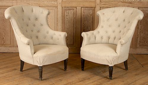 PAIR FRENCH NAPOLEON III CLUB