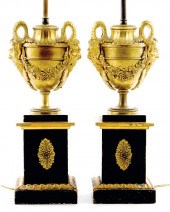 Pair French Neoclassical gilt-