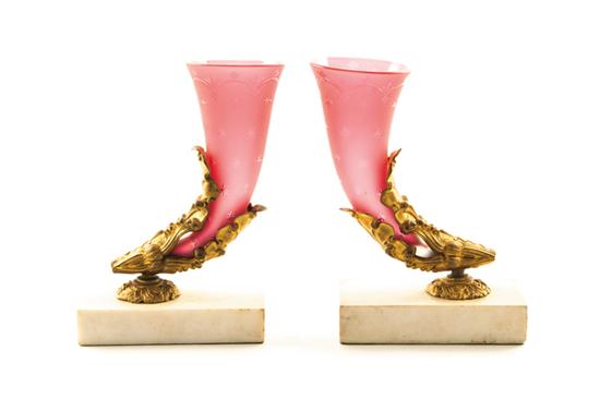 Pair French ormolu-mounted and