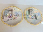 PAIR FRENCH PAINT DECORATED PO