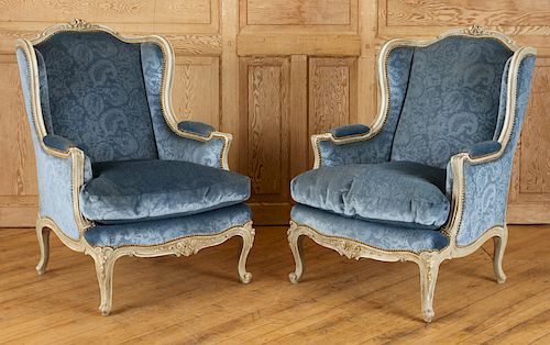 PAIR FRENCH PAINTED LOUIS XV