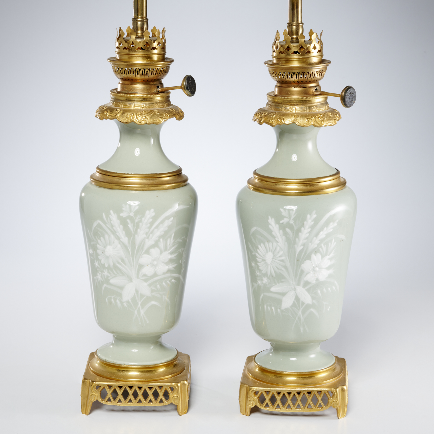 PAIR FRENCH PATE-SUR-PATE TABLE