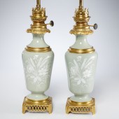 PAIR FRENCH PATE-SUR-PATE TABL