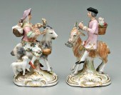 Pair French porcelain figurine