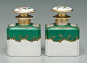 Pair French porcelain perfumes