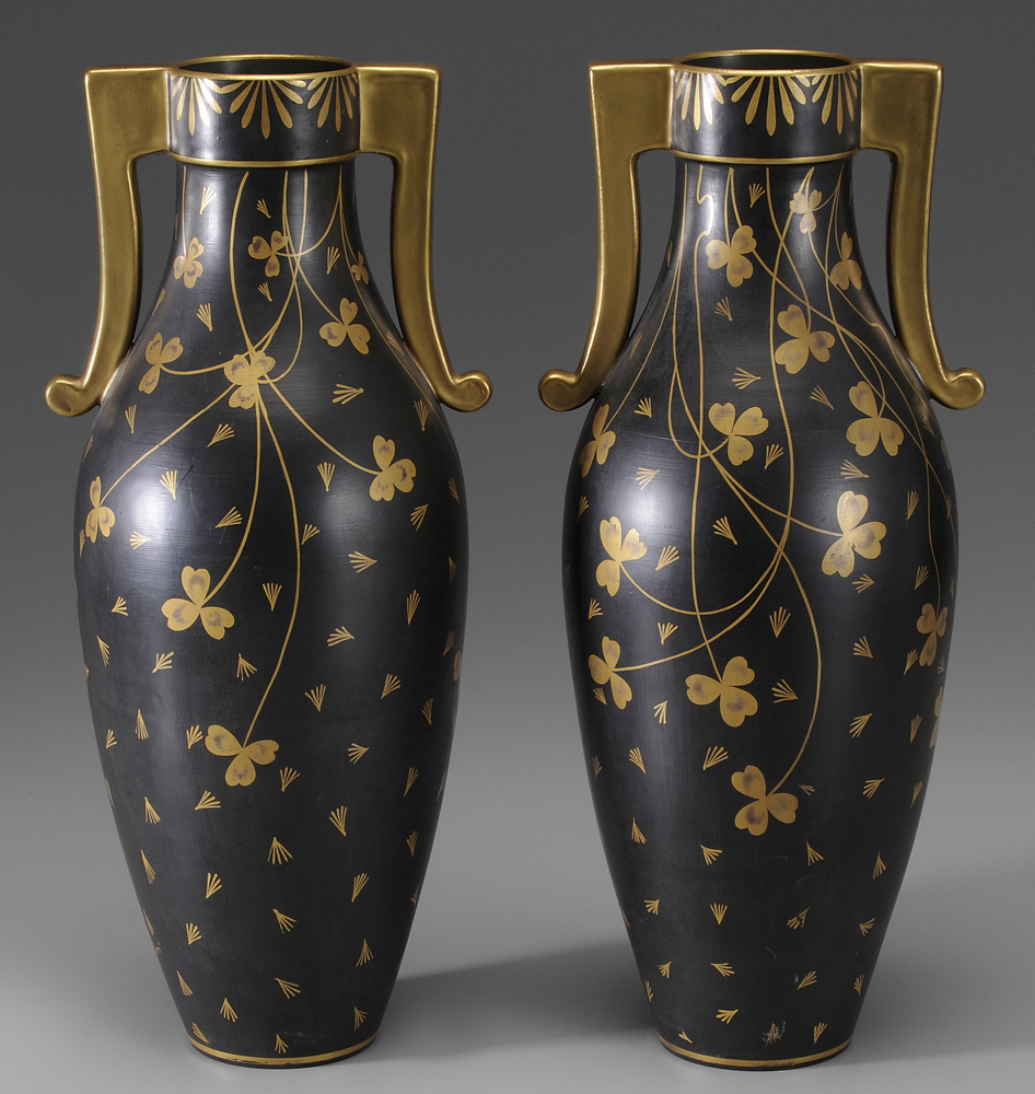Pair French Porcelain Vases 20th