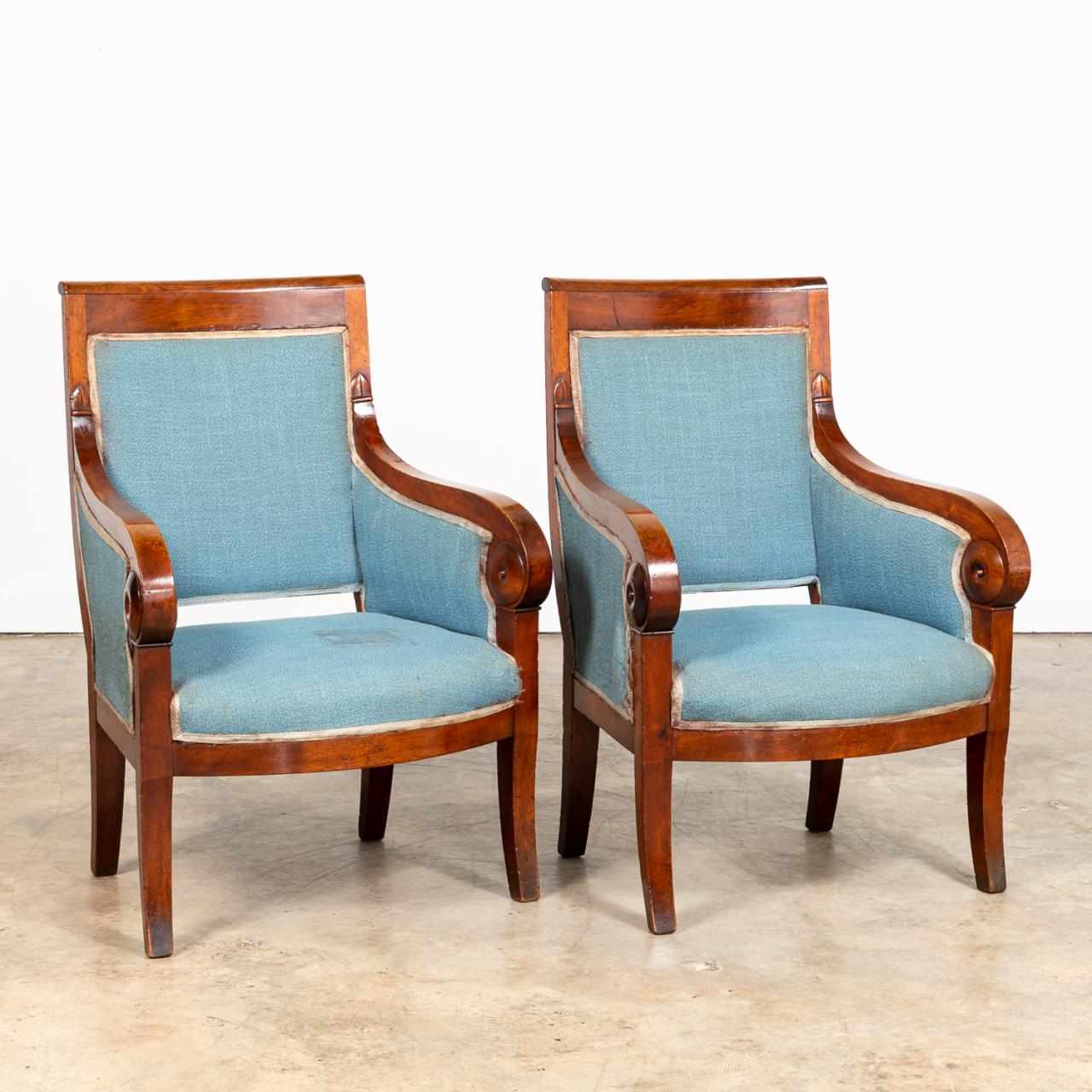 PAIR, FRENCH RESTORATION WALNUT