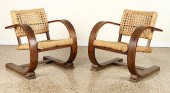 PAIR FRENCH ROPE AND BENTWOOD