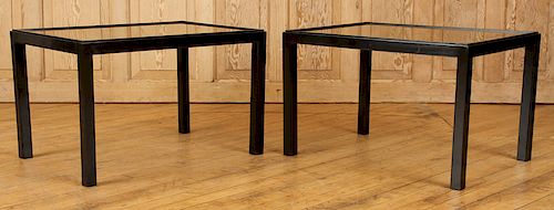 PAIR FRENCH SIDE TABLES MANNER