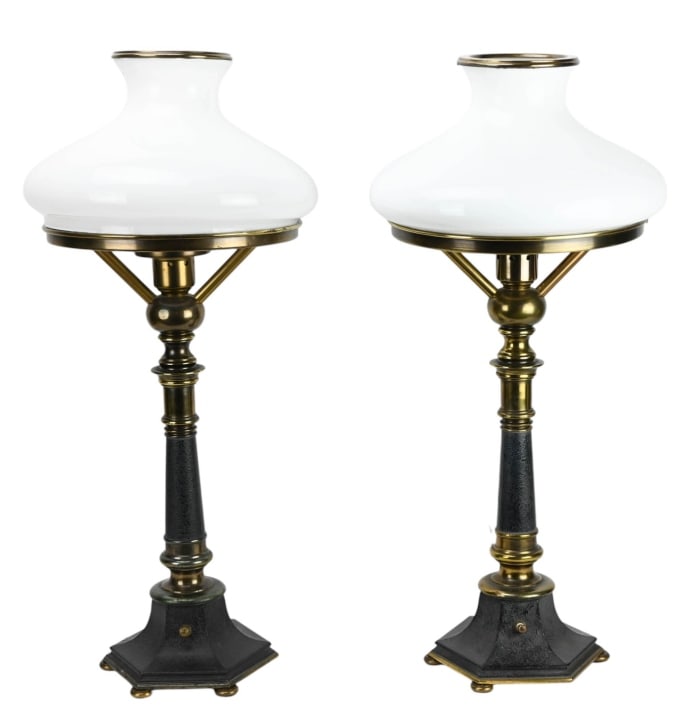 PAIR FRENCH SINUMBRA TABLE LAMP W