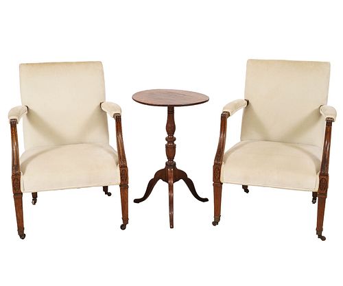 PAIR FRENCH STYLE ARMCHAIRSPair