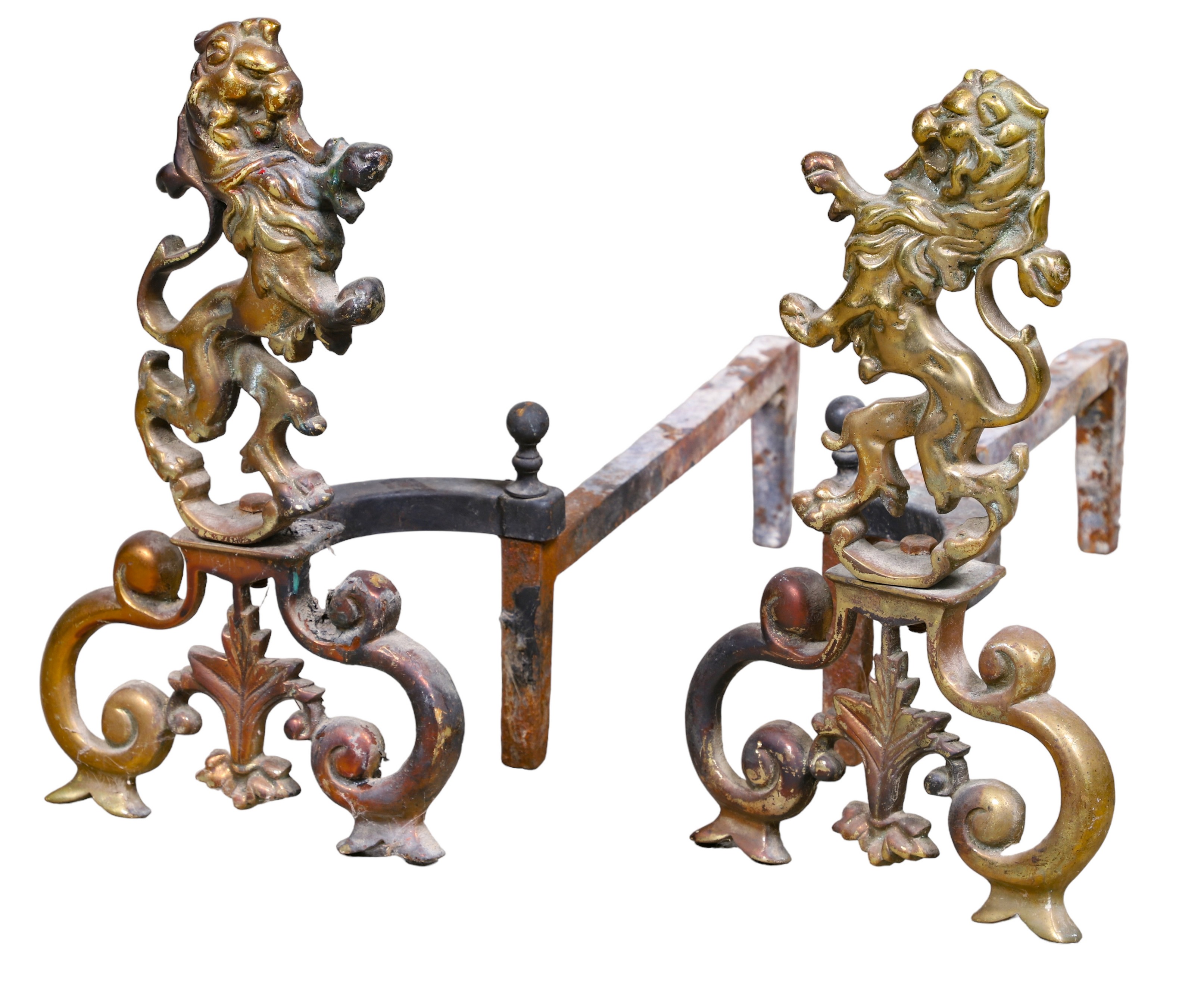 Pair French style gilt metal