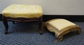 PAIR FRENCH UPHOLSTERED FOOTST