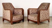 PAIR FRENCH WALNUT ART DECO CL