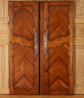 PAIR FRENCH WALNUT DOORS DECOR