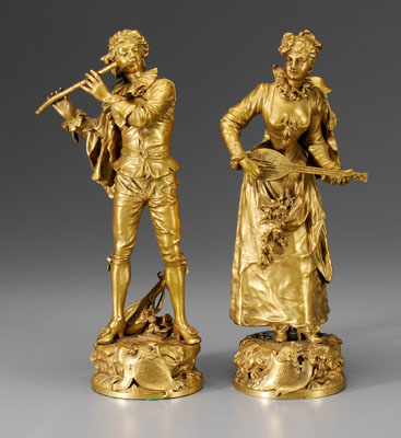 Pair Gaudez bronz