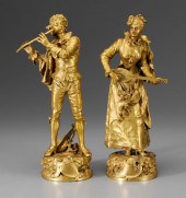 Pair Gaudez Bronzes (Adrien Et