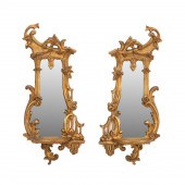 PAIR GEORGE II STYLE CARVED GI