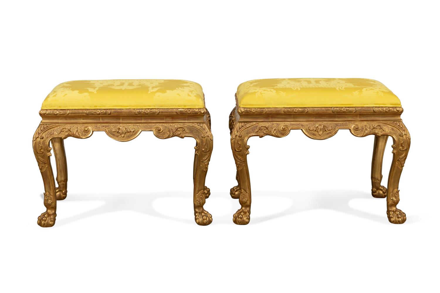 PAIR GEORGE II STYLE GILTWOOD