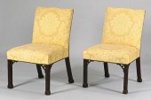 PAIR GEORGE III BACKSTOOLS, CH