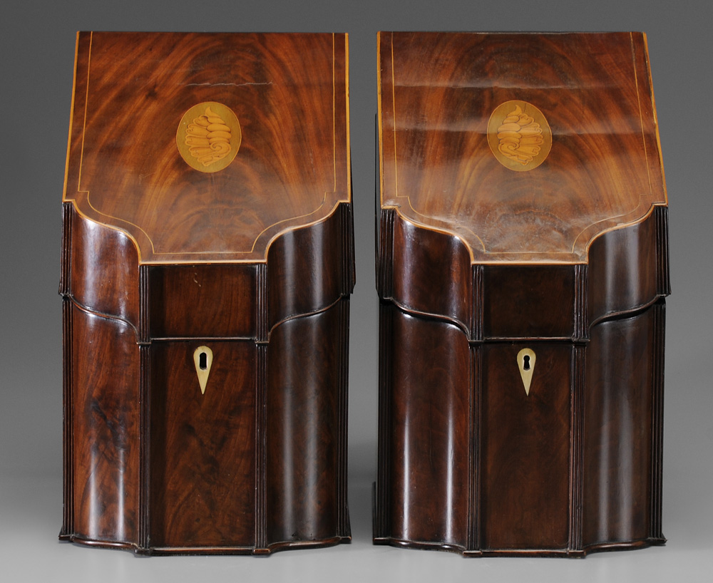Pair George III Knife Boxes