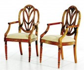 Pair George III paint-decorate