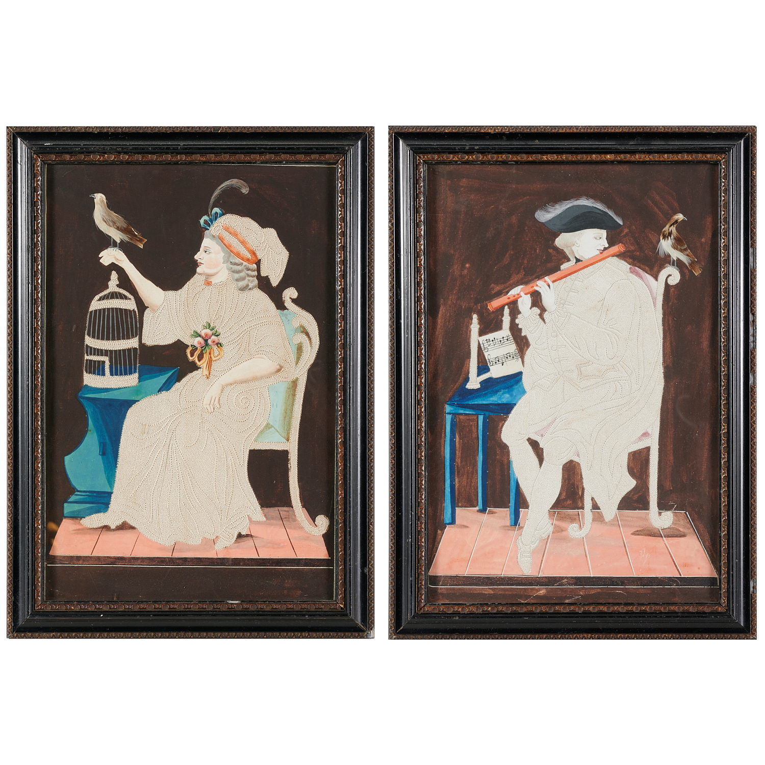 PAIR GEORGE III PIN-PRICK AND