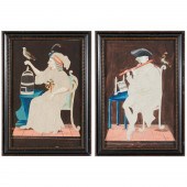 PAIR GEORGE III PIN-PRICK AND