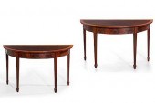 PAIR GEORGE III SATINWOOD & MA