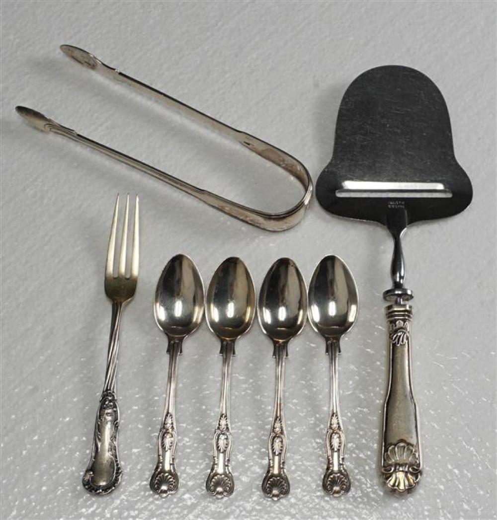 PAIR GEORGE III SILVER SUGAR TONGS,