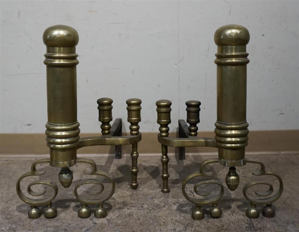 PAIR GEORGE III STYLE BRASS