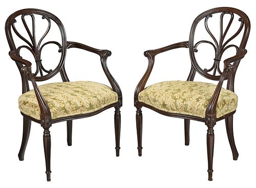 PAIR GEORGE III STYLE CARVED