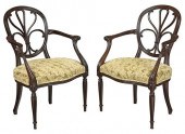 PAIR GEORGE III STYLE CARVED M