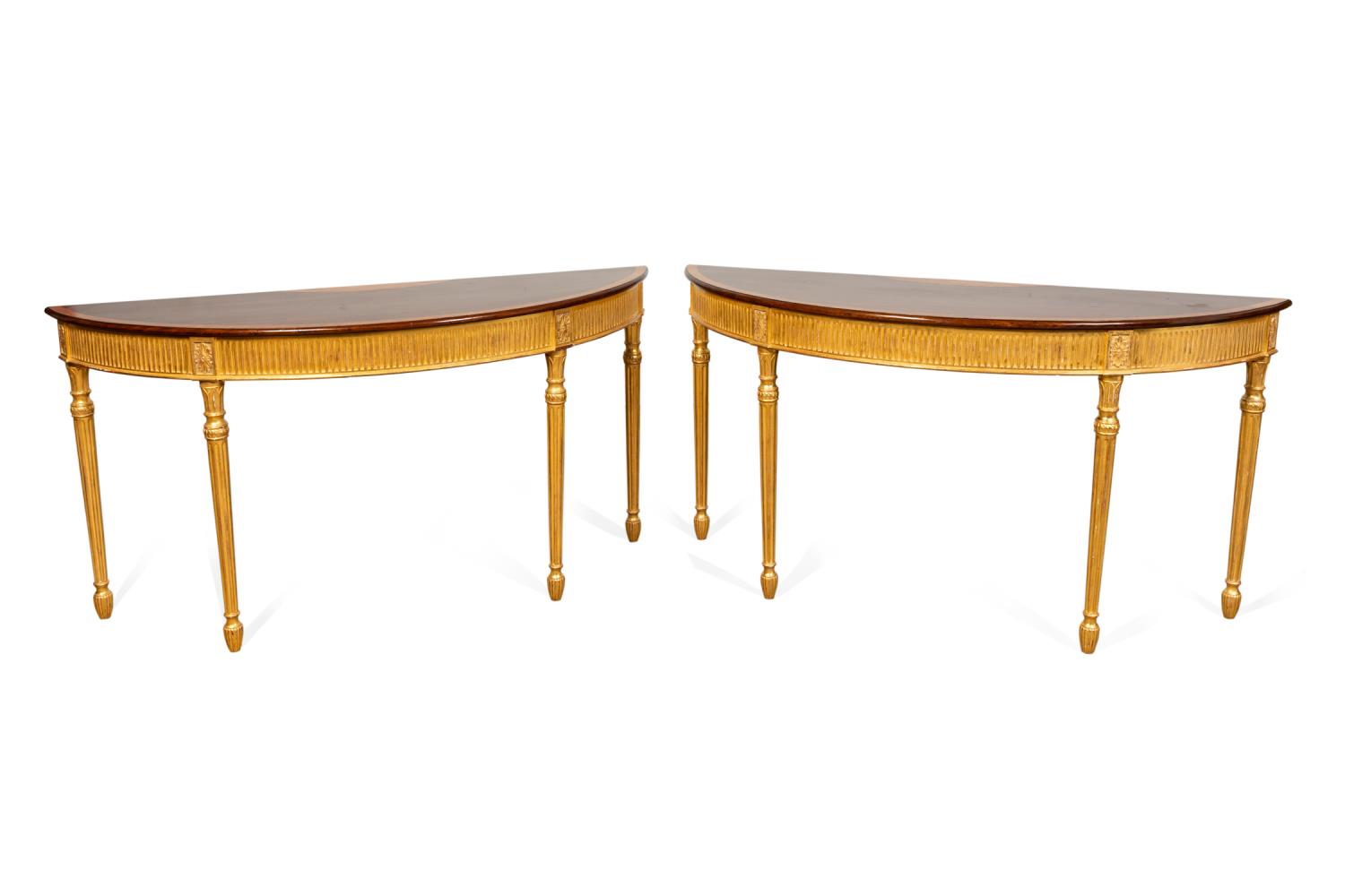 PAIR GEORGE III STYLE GILTWOOD