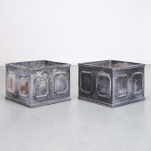 PAIR GEORGE III STYLE LEAD PLA